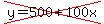 cross%28y=500%2B100x%29