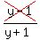 cross%28y-1%29%2F%28y%2B1%29+