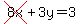 cross+++%288x%29%2B3y=3