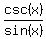 csc%28x%29%2Fsin%28x%29