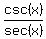 csc%28x%29+%2Fsec%28x%29