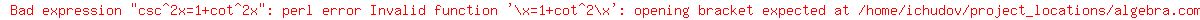 csc%5E2x=1%2Bcot%5E2x