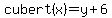 cubert%28x%29=y%2B6