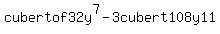 cubert+of+32y%5E7+-+3cubert+108y11