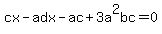 cx-adx-ac%2B3a%5E2bc=0