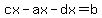 cx-ax-dx=b