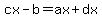 cx-b=ax%2Bdx