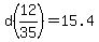 d%2812%2F35%29=15.4