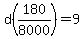 d%28180%2F8000%29=9