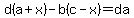 d%28a%2Bx%29-b%28c-x%29=da