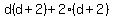 d%28d%2B2%29%2B2%28d%2B2%29
