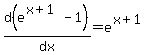 d%28e%5E%28x%2B1%29-1%29%2Fdx+=+e%5E%28x%2B1%29
