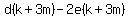 d%28k%2B3m%29-2e%28k%2B3m%29