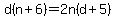 d%28n%2B6%29=2n%28d%2B5%29