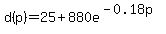 d%28p%29=25%2B880e%5E%28-0.18p%29