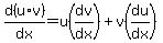 d%28u%2Av%29%2Fdx=u%28dv%2Fdx%29%2Bv%28du%2Fdx%29