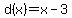 d%28x%29+=+x-3