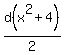 d%28x%5E2%2B4%29%2F2