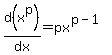 d%28x%5Ep%29%2Fdx=px%5E%28p-1%29