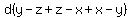 d%28y-z%2Bz-x%2Bx-y%29