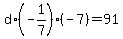 d%2A%28-1%2F7%29%2A%28-7%29=91