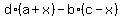 d%2A%28a+%2B+x%29+-+b%2A%28c+-+x%29+