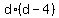 d%2A%28d-4%29