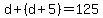 d%2B%28d%2B5%29+=+125
