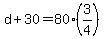 d%2B+30+=+80%2A%283%2F4%29