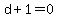 d%2B1=0