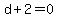 d%2B2=0