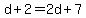 d%2B2=2d%2B7