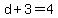 d%2B3=4