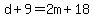 d%2B9=2m%2B18