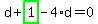 d%2Bhighlight_green%28+1+%29-4%2Ad=0