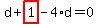 d%2Bhighlight_red%28+1+%29-4%2Ad=0