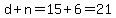 d%2Bn=15%2B6=21