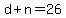 d%2Bn=26