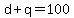 d%2Bq=100
