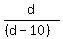 d%2F%28%28d-10%29%29