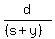 d%2F%28%28s%2By%29%29