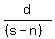 d%2F%28%28s-n%29%29