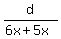 d%2F%286x%2B5x%29