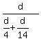 d%2F%28d%2F4%2Bd%2F14%29