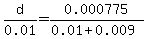 d%2F0.01=0.000775%2F%280.01%2B0.009%29