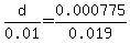 d%2F0.01=0.000775%2F0.019