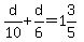 d%2F10%2Bd%2F6=1%263%2F5