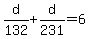 d%2F132%2Bd%2F231=6