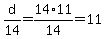 d%2F14=14%2A11%2F14=11