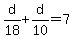 d%2F18%2Bd%2F10=7